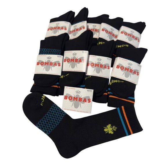 Bombas socks multicolor medium calf unisex mens women Honeycomb arch support X10 - Picture 1 of 11